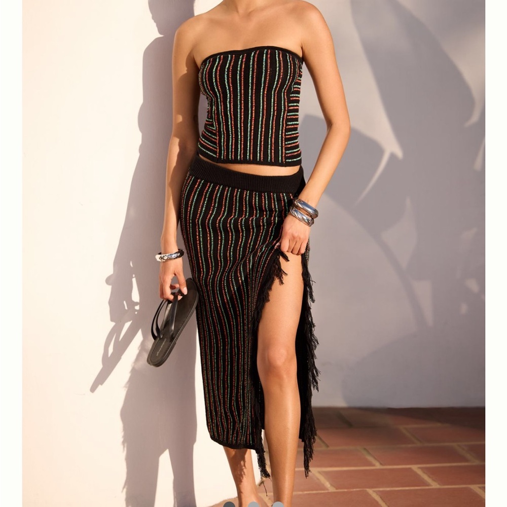 Anthropologie CELANDINE size M top & L skirt bundle NWT